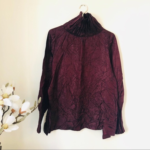 Vintage crinkle top made in Montreal - Picture 5 of 8